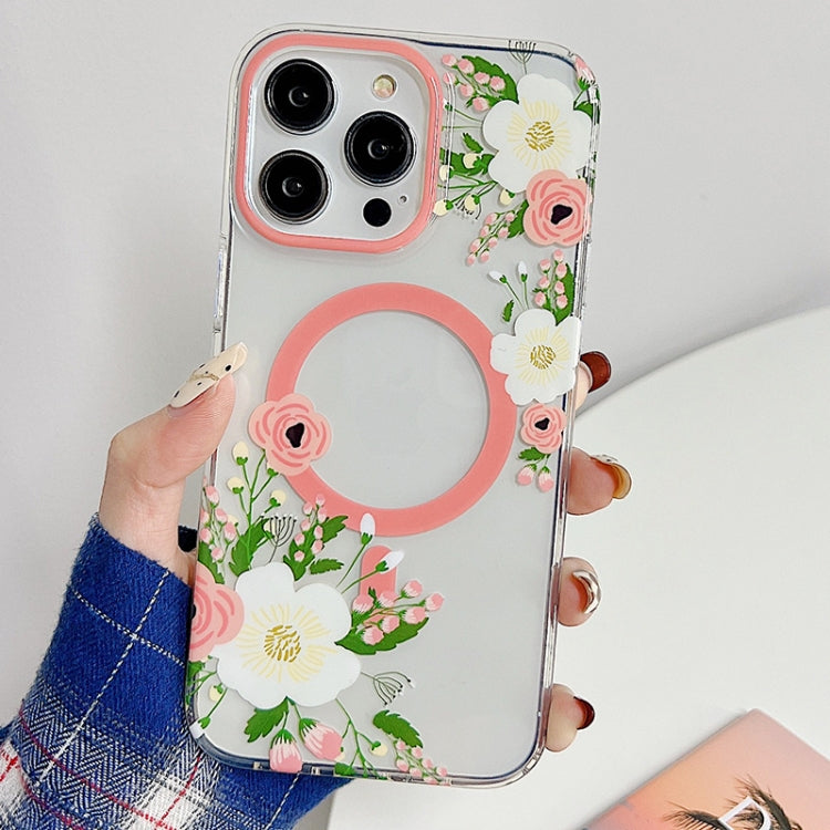 Dual-side Laminating Flowers Magsafe Case iPhone 14