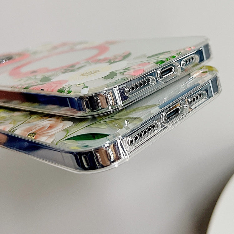 Dual-side Laminating Flowers Magsafe Case iPhone 14