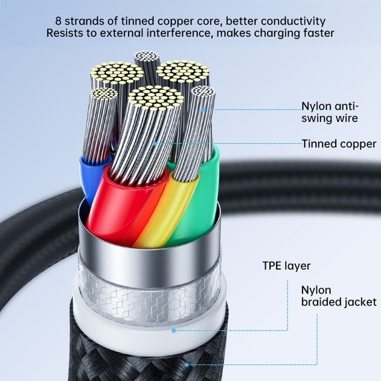 JOYROOM 3A USB to Type-C Surpass Series Fast Charging 0.25m Data Cable