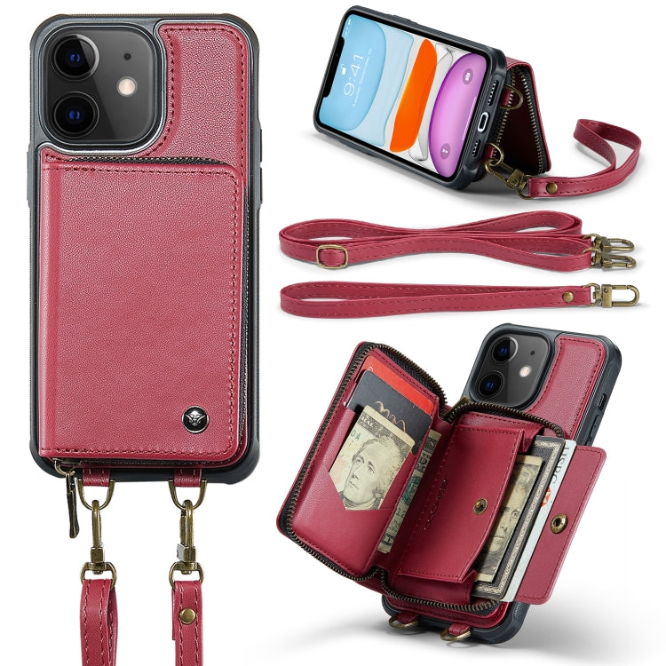 JEEHOOD Zipper Wallet Leather Case iPhone 11