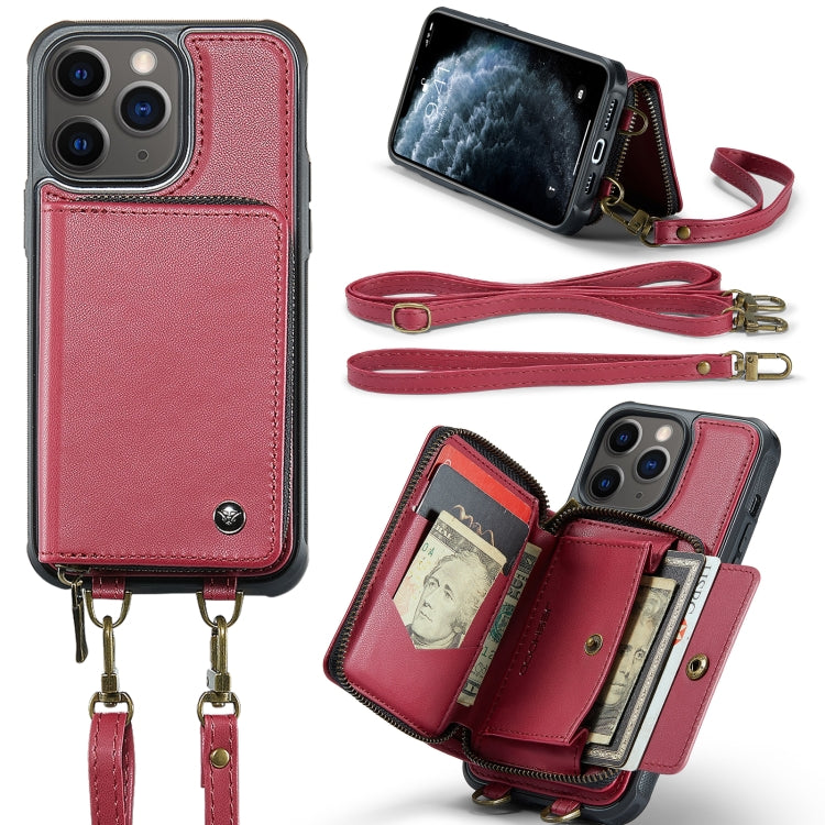 JEEHOOD Zipper Wallet Leather Case iPhone 11 Pro