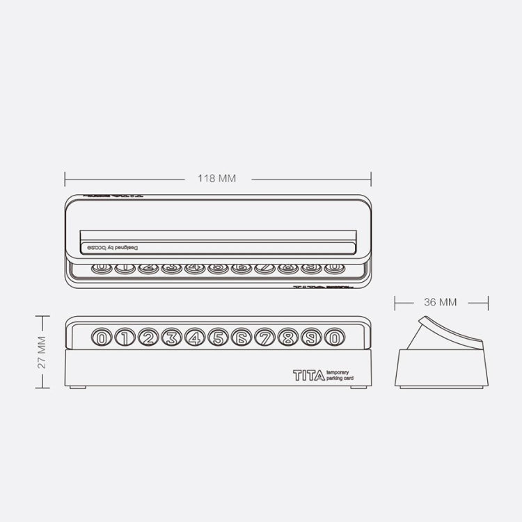 Xiaomi Youpin TITA Car Temporary Parking Number Plate Parking Card