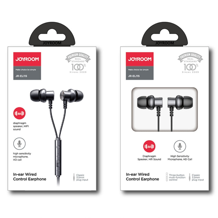 JOYROOM Metal In-ear Wired Control Earphone JR-EL115