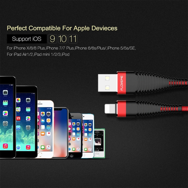 FLOVEME 2A USB to Lightning Aluminum Alloy 1m Data Cable