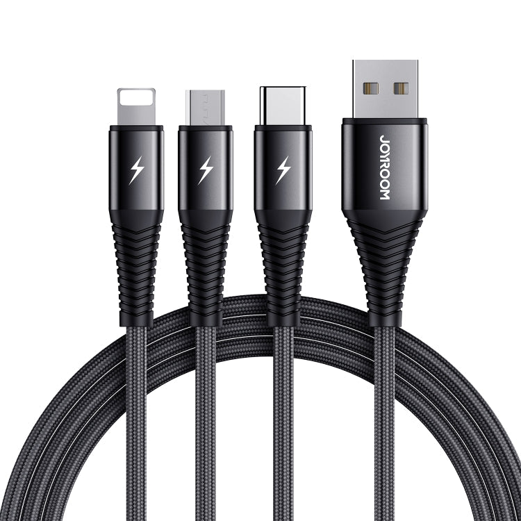 JOYROOM 3A 3 In 1 USB to Lightning + Micro USB + Type-C 1.2m Fast Charging Data Cable S-1230G4