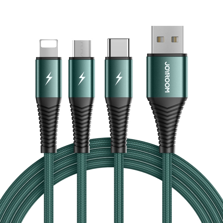 JOYROOM 3A 3 In 1 USB to Lightning + Micro USB + Type-C 1.2m Fast Charging Data Cable S-1230G4