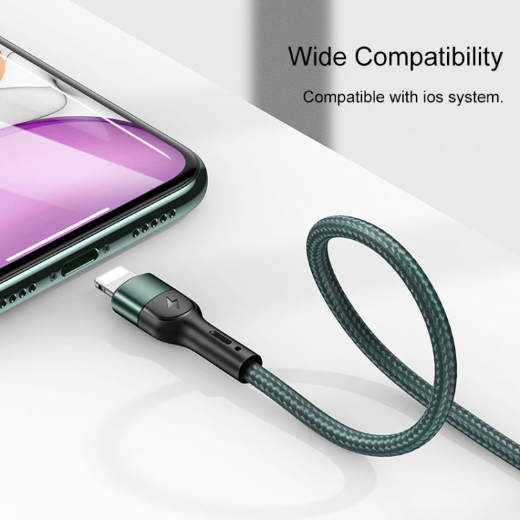 USAMS US-SJ448 U55 2A 8 Pin Aluminum Alloy Weave Charging Cable, Length:1m