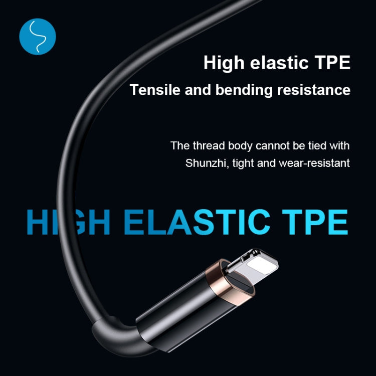 USAMS US-SJ485 U63 Type-C / USB-C to 8 Pin PD 20W Smooth Aluminum Alloy Fast Charging Data Cable, Length: 2m