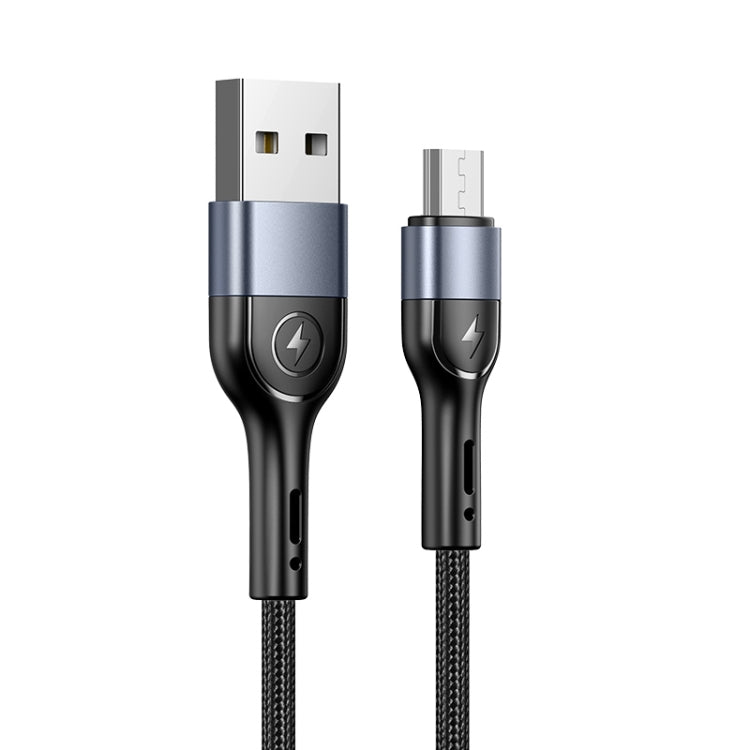 USAMS US-SJ450 U55 2A Micro USB Aluminum Alloy Weave Charging Cable, Length:1m