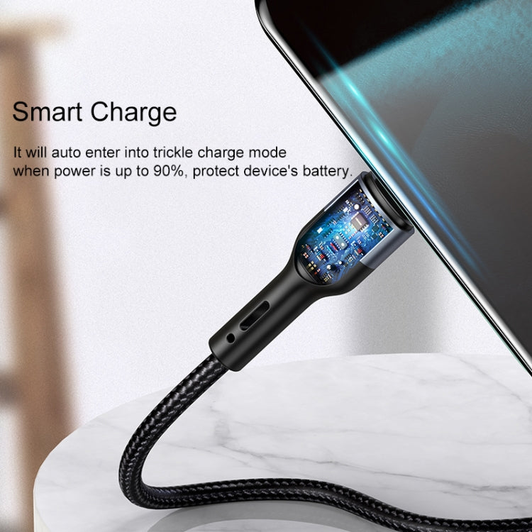 USAMS US-SJ450 U55 2A Micro USB Aluminum Alloy Weave Charging Cable, Length:1m