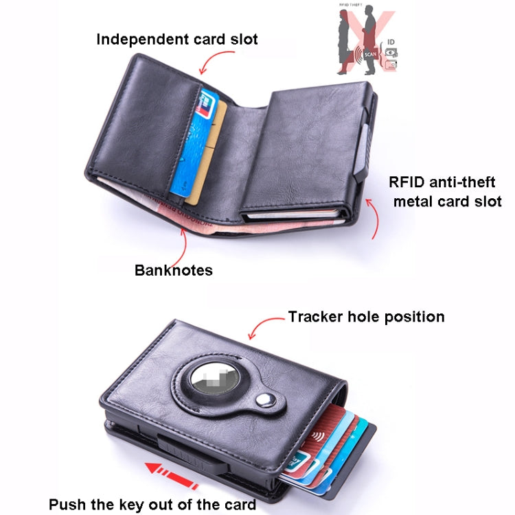 RFID Automatic Pop-Up Card Holder Locator Wallet AirTag