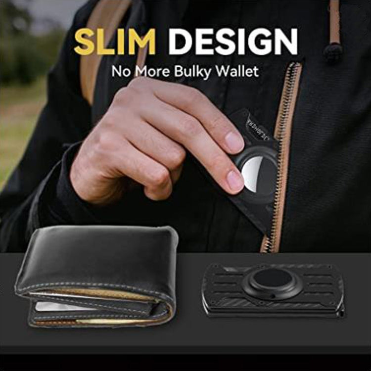 Men Ultra Slim Tracker RFID Metal Card Holder AirTag