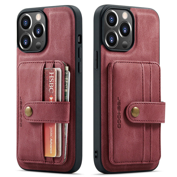 JEEHOOD RFID Blocking Anti-Theft Wallet Case iPhone 11 Pro