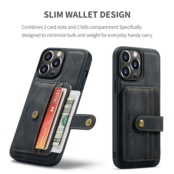 JEEHOOD RFID Blocking Anti-Theft Wallet Case iPhone 11 Pro